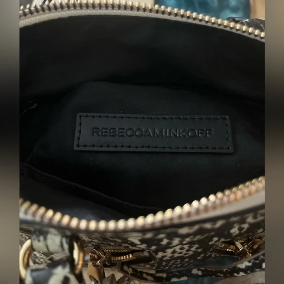 NWT Rebecca Minkoff Snake Print Satchel mini - Picture 12 of 16